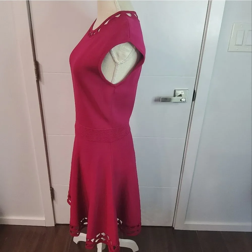 Ted Baker Kathryn Cut-out Knit Fit-and-Flare Dress Size 4 - Picture 6 of 16